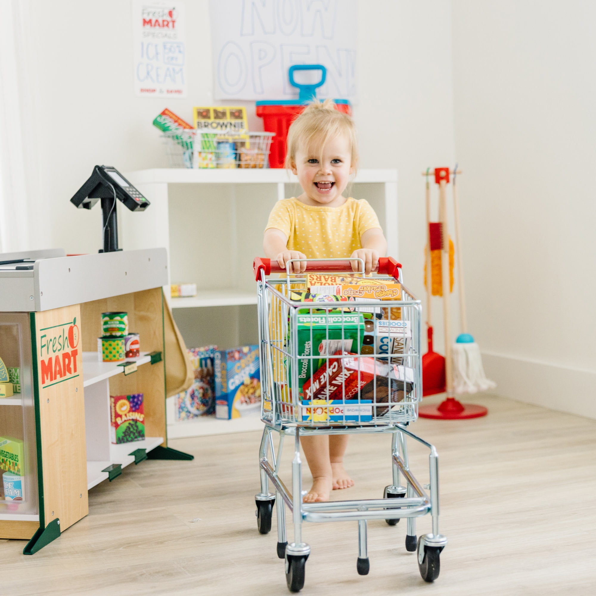 Kid size metal shopping cart sale