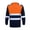 Orange-A, variant on Men's Long Sleeve Mesh Workwear Safety Shirts Reflective Color Blocked Round Neck Shirts Orange