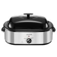 thumbnail image 3 of 20QT Electric Roaster Oven with Self-Basting Lid, Adjustable Temperature 150-450°F, Fast-Cooking for Turkey up to 24lbs, Defrost & Warm Function for Home Use, 3 of 10