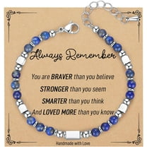 Gifts for Daughters, Gifts for Ladies, Easter Baskets, Small Gemstone Beaded Bracelets Ladies Gifts Trendy Pieces with Inspirational Cards