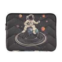 FORMRS 13-13.3 inch Laptop Sleeve Case Soft Carrying Quilted Computer Bag Cover, Black Astronaut Space