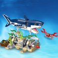 thumbnail image 3 of 3 IN 1 Creative Mechanical Gear Building Blocks, Underwater World Shark Squid Lantern Fish Crab Building Blocks, 3 of 4