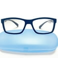 thumbnail image 5 of Mens Thick Rectangular Blue Reading Glasses 3.0 Anti-blue Light Readers Women Plastic Spring Hinge Presbyopic Glasses +3.00, 5 of 8