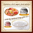 thumbnail image 4 of 3-Piece 11.8-inch Refrigerated Party Tray Set with Dividers, Includes Chilled Party Platters, Cooked Food Platters, Cold Dishes, and Dipping Sauces; Suitable for Fruits, Seafood, and Vegetables, 4 of 7