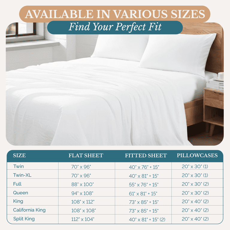 Casa Platino Queen Microfiber Sheet Set, 4-Piece White photo 6