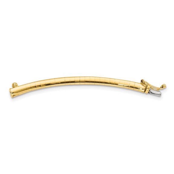 Auriga Fine Jewelry 14K Yellow Gold 3 mm Lightweight Omega Ext. Necklace for Women 2"