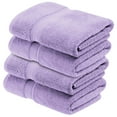 thumbnail image 2 of Superior 800 GSM Egyptian Cotton Heavyweight Bath Towel Set of 4, Purple, 2 of 10