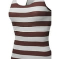 thumbnail image 4 of FashionOutfit Women's Basic Sleeveless Ribbed Racer-Back Wide Stripe Tight Fit Tank Top, 4 of 4