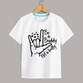 thumbnail image 3 of Akiihool Toddler Clothes Girls' Short Sleeve T Shirt Solid Crew Neck Tee Shirts Tee Tops for Kids (White,8-9 Years), 3 of 5