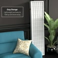 thumbnail image 6 of Red Lantern 6 ft. Tall Window Pane Shoji Screen - White - 5 Panels, 6 of 7
