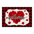 thumbnail image 2 of Napperon de la Saint-Valentin Motif Camion d'Amour à Carreaux Rouge Napperon Occidental Nappe, 2 of 4