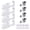 Silver-4, variant on Disposable Ear Piercing Kit with Studs for Ears, Nose, and Lips, Set of 4, White