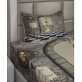 thumbnail image 2 of Ambesonne Cartoon Fitted & Top Sheet Set with Sham, Wonderland Alice Art Motif, Multicolor, 2 of 4
