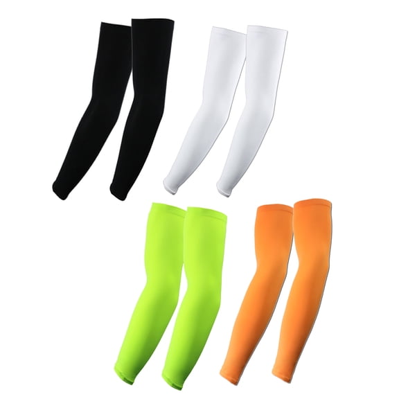 Pack of 4, The Elixir Golf Premium Sun UV Protective Compression Arm Sleeves Arm Cooler for Golf, Cycling, Hiking, Camping, Driving, Bike, All Outdoor Activities