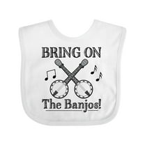Inktastic Banjo Music Bluegrass Boys or Girls Baby Bib