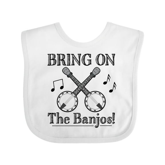 Inktastic Banjo Music Bluegrass Boys or Girls Baby Bib