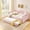 Pink + MDF, variant on ChenyueFurn Full Gingham Upholstered Daybed, Pull-Out Trundle & Side Storage Pocket,Pink