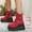 Red, variant on Tawop Womans Boots Ankle Thick Sole Lace Up Round Toe Winter Black Boots Combat