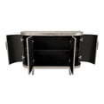 thumbnail image 4 of Modern Curved Sideboard 47.2-Inch Decorative Storage Cabinet Wooden Console Table Coffee Bar Cabinet with 4 Doors and Adjustable Interior Shelves for Living Room, Kitchen, Bedroom, Hallway(Champagne), 4 of 11