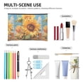 thumbnail image 4 of Hirioo Sunflower Blue Sky for Paper Reusable Cosmetic Bag Zipper Encouragement Travel Pouch Toiletry Bag for Women Girls, 4 of 7