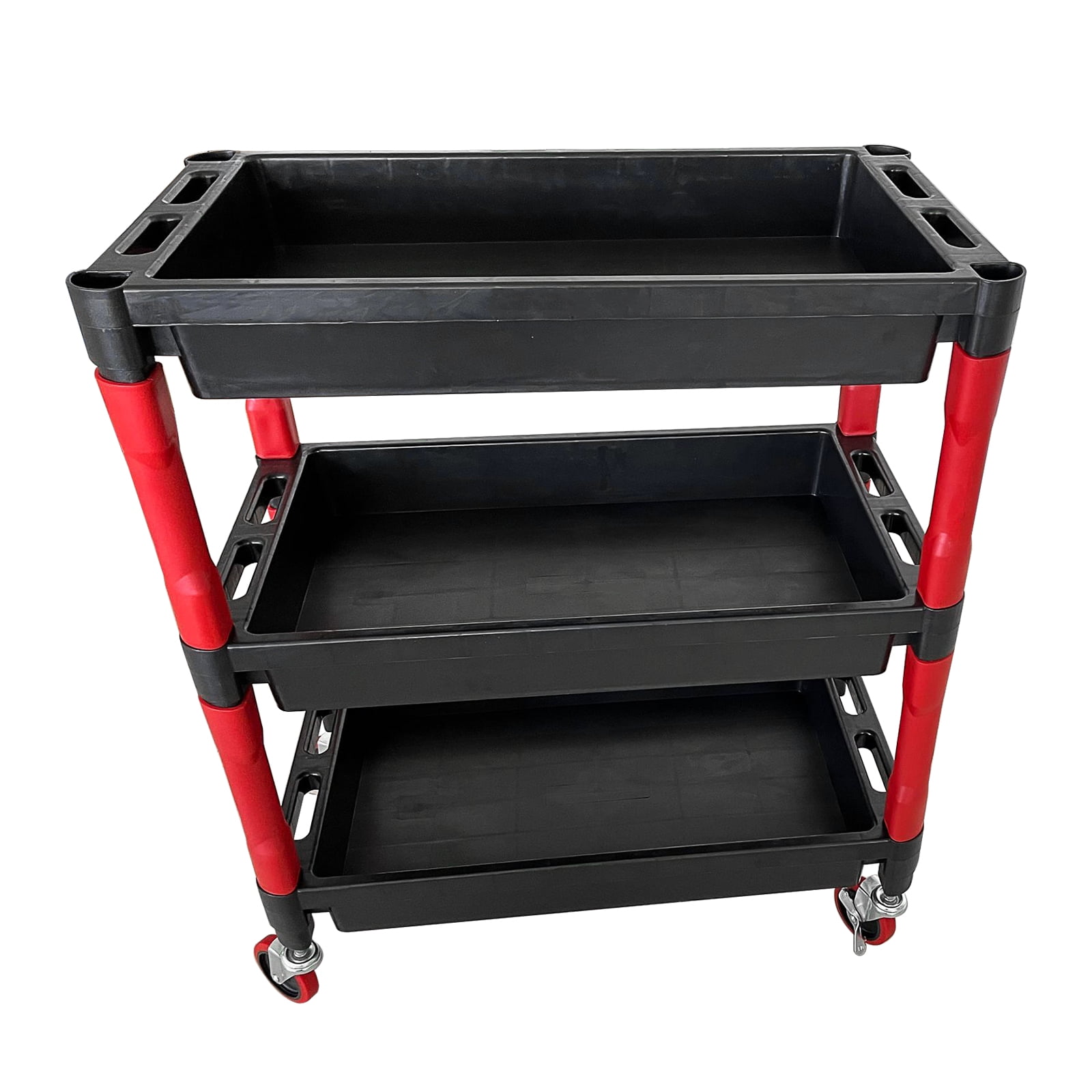 Hyper Tough Heavy Duty Plastic Service Cart 1 Set Pack