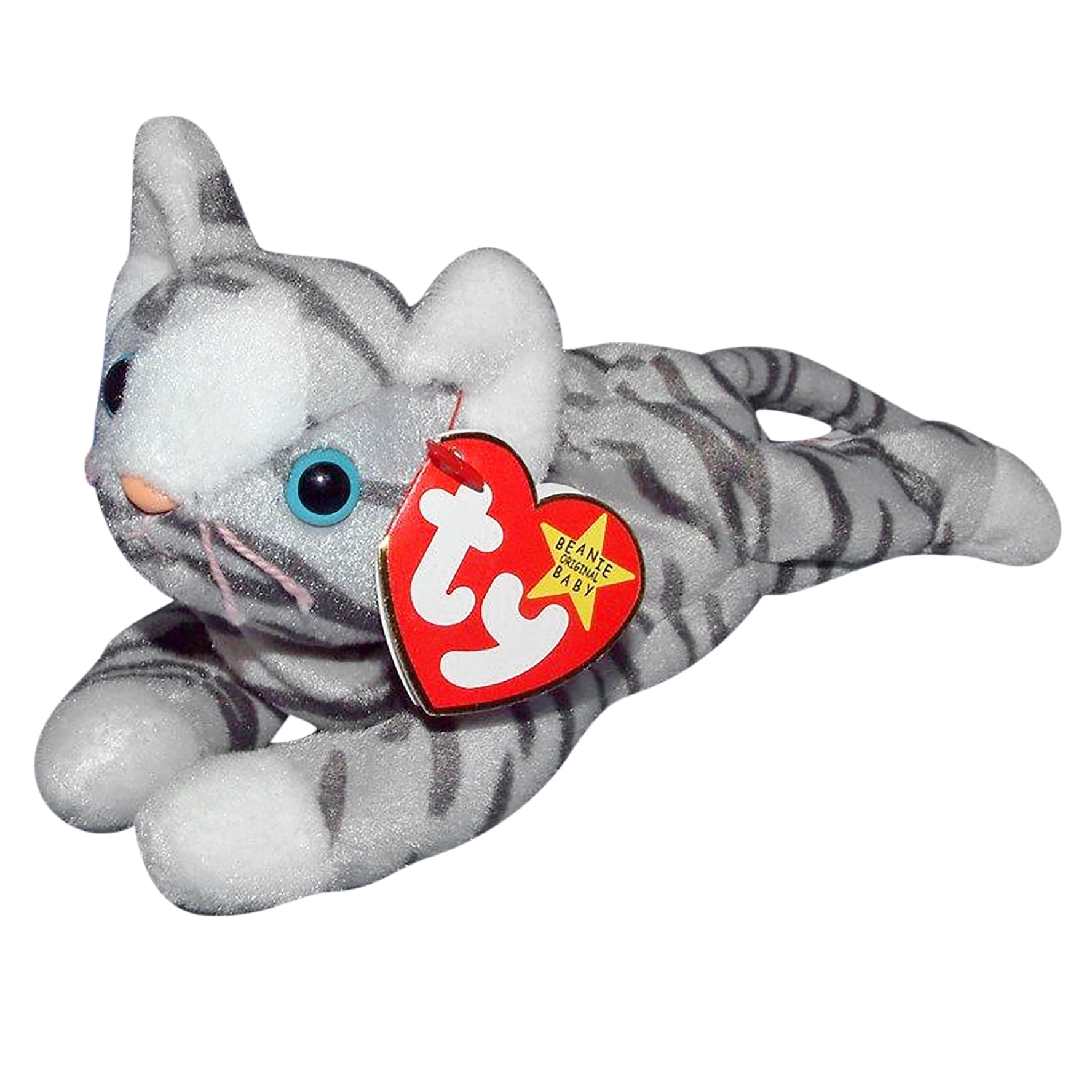 Prance 1997 Ty Beanie Babie Grey Stripe 8in Cat Kitten 3up Boys Girls 4123 for sale online 