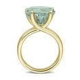 thumbnail image 4 of 10.0 Carat (Ctw) Green Quartz Heart Ring in Yellow Plated Sterling Silver for Women, 4 of 6