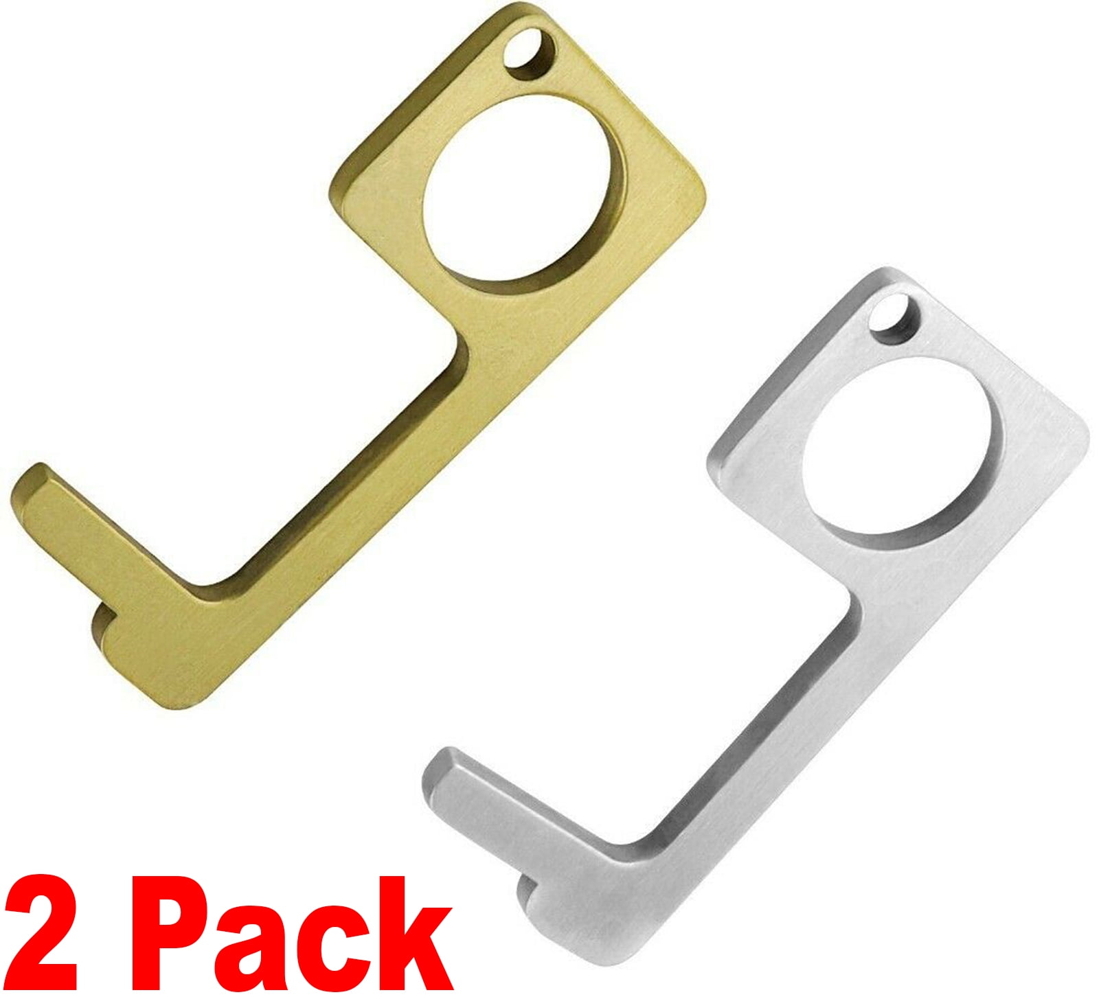 2PCS Touchless Door Opener Hook Keyring No Contact Tool Elevator Key Avoid Germs 