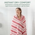 thumbnail image 2 of Unique Bargains Ultra Plush Soft Highly Absorbent Coral Fleece Bath Towel Pink 71" x 35", 2 of 7