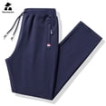 thumbnail image 2 of Pantalones deportivos de algodón para hombre, chándal de cintura elástica, holgado, para gimnasio, Otoño, M- 8XL, 2 of 5