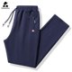 thumbnail image 2 of Pantalones deportivos de algodón para hombre, chándal de cintura elástica, holgado, para gimnasio, Otoño, M- 8XL, 2 of 5