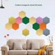 thumbnail image 3 of Tablero de mensajes hexagonal colorido Inteprter Decoración de pared suave pizarra autoadhesiva gris, 3 of 6