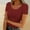 Wine T-Shirts for Women, variant on Olyvenn Stylish Women's Short Sleeve Scoop Neck Ribbed Knit T-Shirts Fitted Casual Tops Tee Summer Slim Basic Shirts Light Blue 8