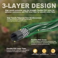 thumbnail image 2 of Flexible Garden Hose for Tight Spaces: 2FT Female to Female Short Water Hose for Outdoor Faucet Y Splitter with 2 Rubber Washers - Lead-Free and Lightweight, 2 of 8