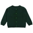 thumbnail image 4 of SUXIAN Kids Sweater Cardigan Candy Color Solid Small for Boys and Girls Autumn Children's Sweaters Dark Green 7-8Years, 4 of 4
