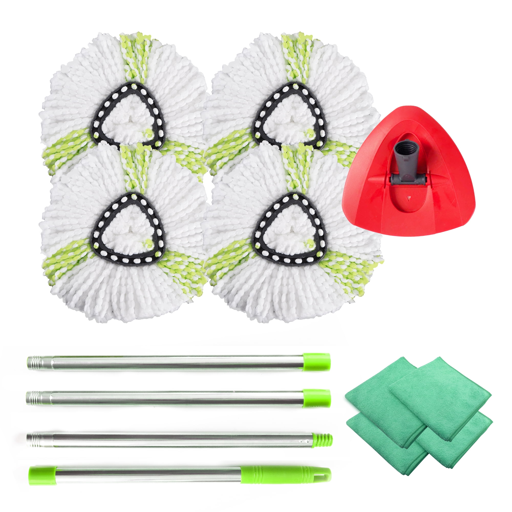 Matthew Spin Mop Replace Head Kit,Base,Handle Compatible with O Cedar