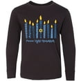 thumbnail image 3 of Inktastic Peace Light Hanukkah Long Sleeve Youth T-Shirt, 3 of 5