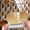 Beige, variant on Marble Tile Stickers 12 Pack Self-Adhesive Floor Wall Decals,12PC,Orange