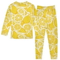 thumbnail image 2 of joogoo Lemon Fruits Pajamas Set Long Sleeve Soft Cotton Sleepwear 2 Piece 18M, 2 of 7