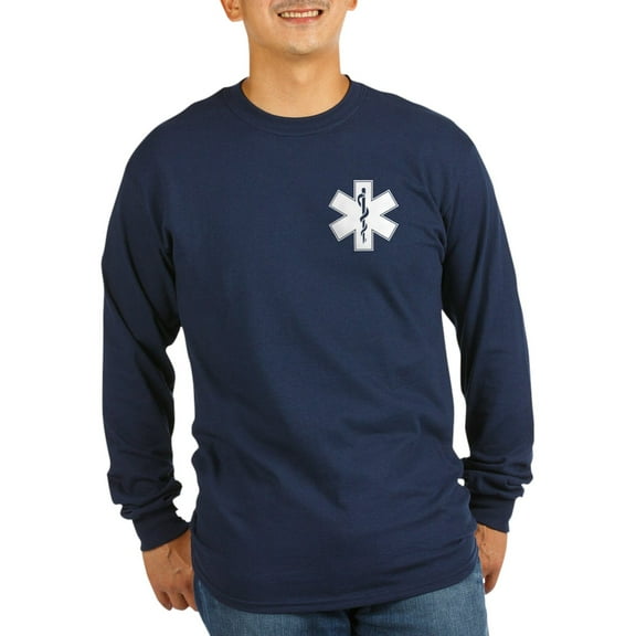 CafePress - Star Of Life Long Sleeve Dark T Shirt - Long Sleeve Dark T-Shirt