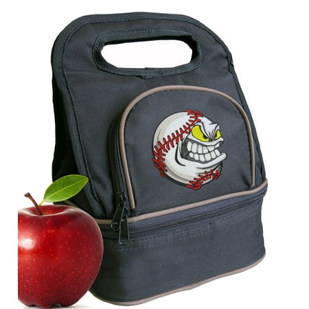 Baseball Lunch Bags Box Cooler With Two Sections
