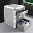 thumbnail image 3 of 5 Drawer Desktop File Cabinet Document Storage Filing Cabinet W/ Label Lock, 3 of 12