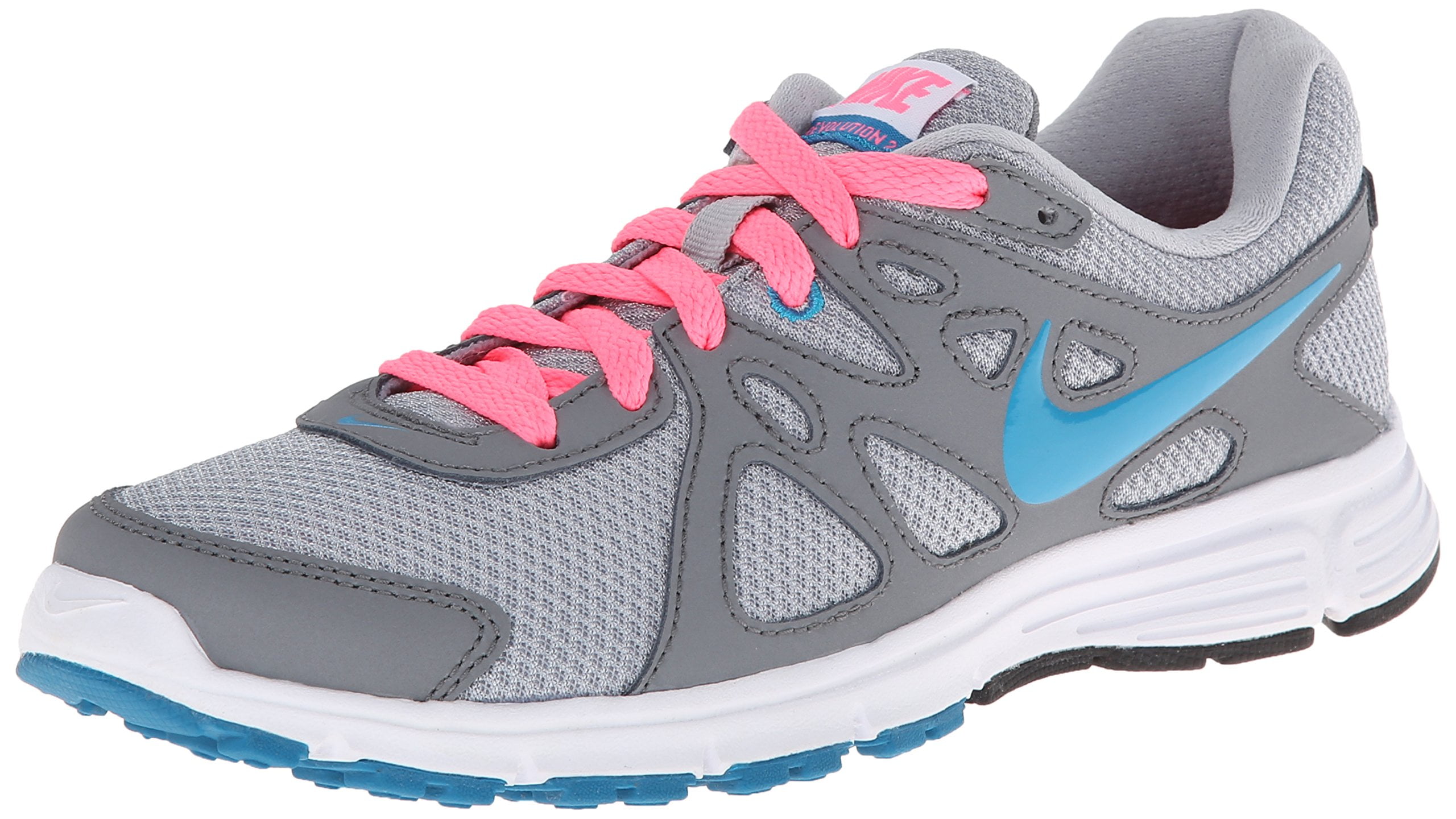 Women's Nike Revolution 2 Shoe Grey/Pink/Turquoise Size 554900 - Walmart.com