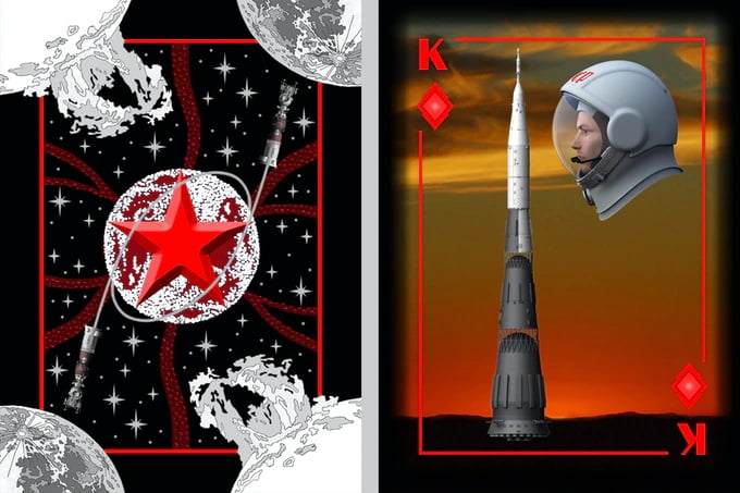 Cosmic Exploration Blue Playing Cards (Space-X) by Jon Ramer & Nick Stevens