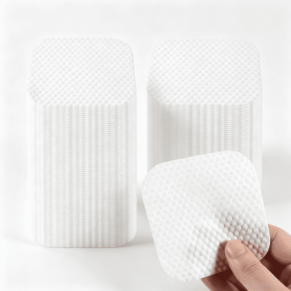 RAGUPEL 150 Pcs Large Square Cotton Pads for Face, Lint-Free Soft Cotton Pads Thin Facial Pad for Makeup Removal,Nail Polish,Cleansing Face and Toner Application Use Wet Or Dry
