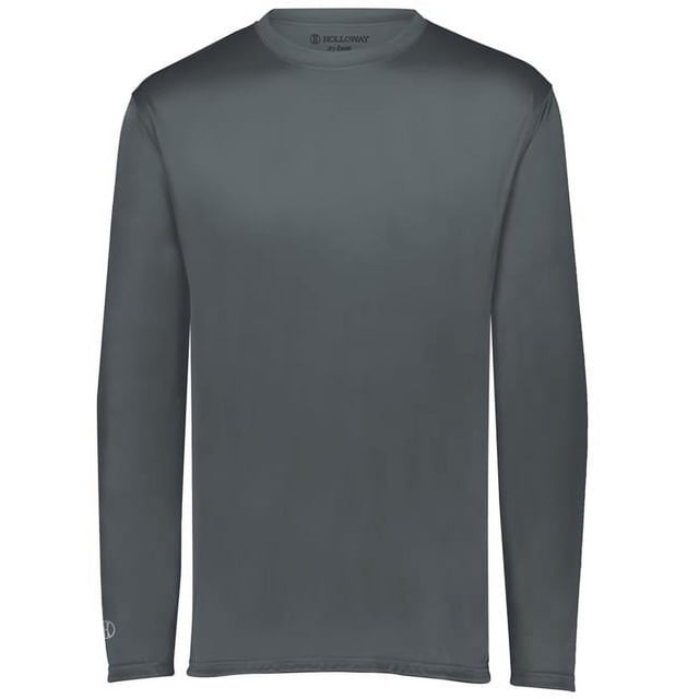 Holloway 222823.059.S Youth Momentum Long Sleeve T-Shirt, Graphite - Small