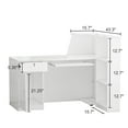 thumbnail image 7 of WIAWG L Shaped Front Recption Desk with Drawer and Counter White 55.1", 7 of 7