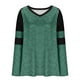 thumbnail image 4 of Blusa de manga larga,Blusa informal de cuello en V para mujer, holgada, de manga larga y con estampado digital, de poliéster para uso diario, sopatenor, 4 of 7