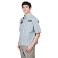 thumbnail image 2 of Brooklyn Cloth Men's Cropped Bedstuy Motor Club Shirt, Short Sleeve, Button-Up, Quarry, X-Large, 2 of 4