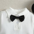 thumbnail image 6 of Wancir Baby Boy 4 Piece Formal Outfit Suit Gentleman Dress Shirt Waistcoat Bowtie Tuxed Pants Hat Set for Wedding 0-2T, 6 of 9